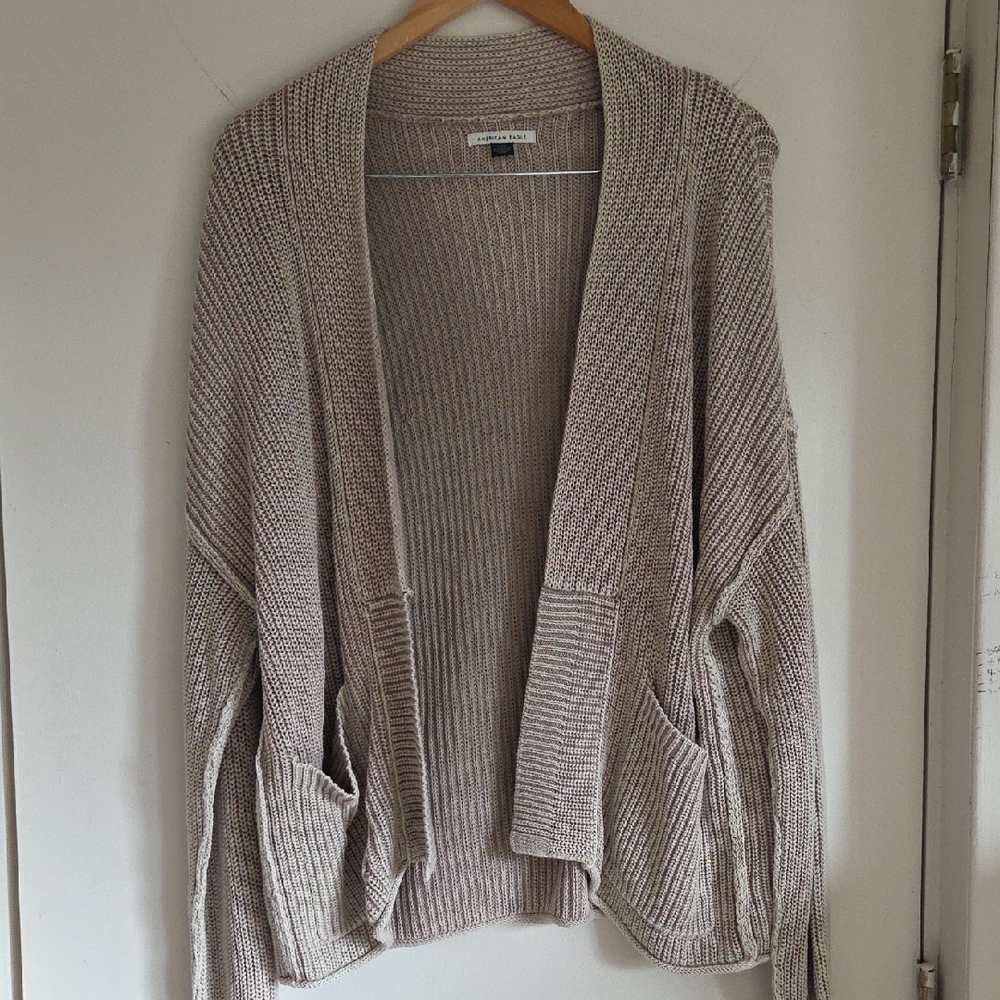 American Eagle Beige Knit Cardigan